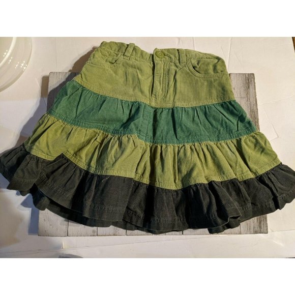 Children's Place Tiered Green Skirt Size 5 Adjustable Waist Girls - Picture 1 of 5
